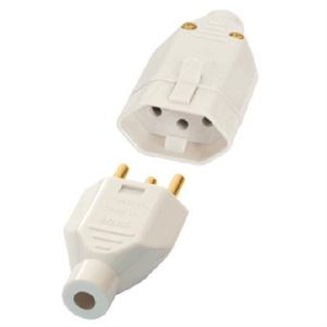 Plugue 2P+T Junção Macho e Fêmea 10A 250 Volts Sobrepor - 1918 - FAME