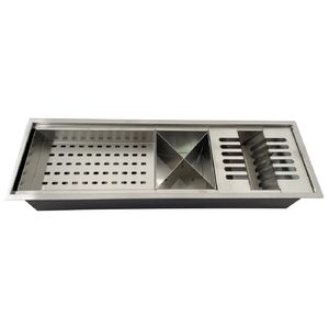 Calha Escorredor de Pia Inox Escovado 60cm - CAL-001 - STILLUS HOME