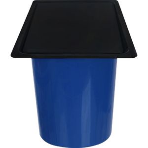 Lixeira Redonda de Aço Inox para Embutir na Bancada 5 Litros Preta - LIX-003 - STILLUS HOME