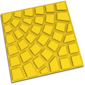 Piso Firenze Amarelo 30,4x30,4cm Amarrado com 5 Peças 0,46m² - ARTESANAL