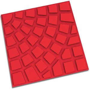 Piso Firenze Vermelho 30,4x30,4cm Amarrado com 5 Peças 0,46m² - ARTESANAL