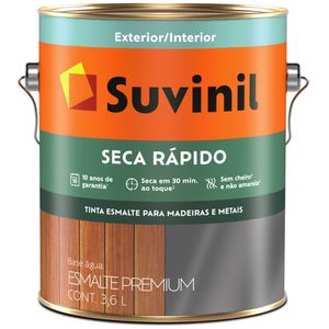 Tinta Esmalte Brilhante Seca Rápido 3,6 Litros Amarelo Ouro - 53349365 - SUVINIL