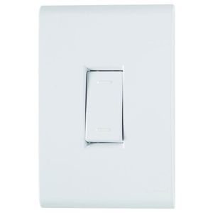Conjunto Liz Branco 4x2 com 1 Interruptor Paralelo de 10 Ampères e 250 Volts - 57170002 - TRAMONTINA