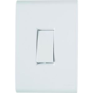 Conjunto Liz Branco 4x2 com 1 Interruptor Bipolar de 10 Ampères e 250 Volts - 57170004 - TRAMONTINA