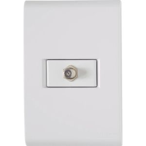 Conjunto Liz Branco 4x2 com 1 Tomada TV/SAT Coaxial - 57170017 - TRAMONTINA