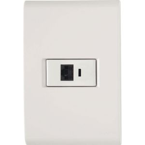 Conjunto Liz Branco 4x2 com 1 Tomada para Telefone RJ11 - 57170019 - TRAMONTINA