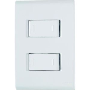 Conjunto Liz Branco 4x2 com 2 Interruptores Paralelos de 10 Ampères e 250 Volts - 57170041 - TRAMONTINA