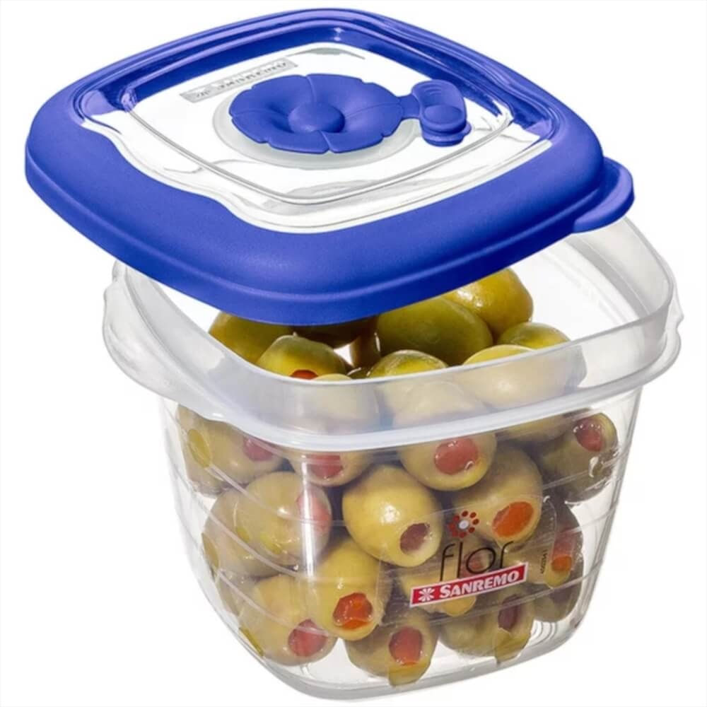 Imagem do produto Pote Quadrado Alto Pequeno Cores Sortidas 458ml - 708/5 - SANREMO