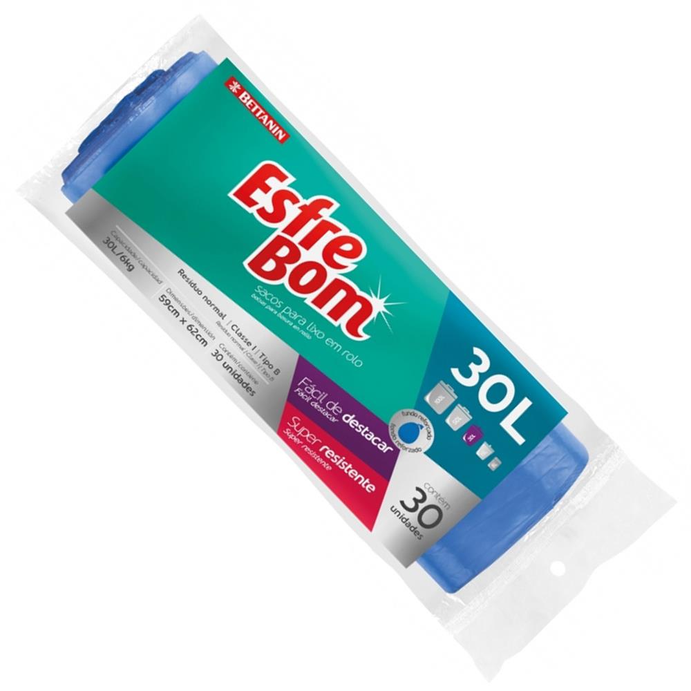Imagem do produto Saco para Lixo Esfrebom 30 Litros Rolo com 30 Unidades - BT306 - BETTANIN