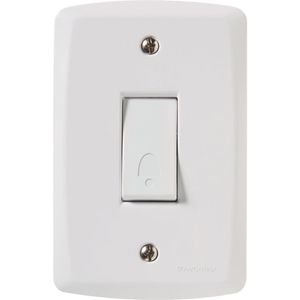 Conjunto Lux2 Branco 4x2 com 1 Pulsador para Campainha de10 Ampères e 250 Volts - 57145007 - TRAMONTINA