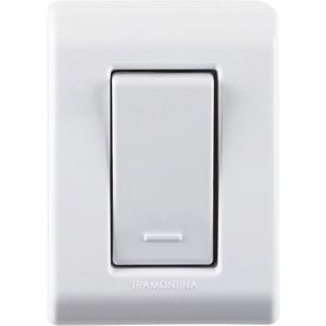 Caixa de Sobrepor com 1 Interruptor Simples 10A 250 Volts Branca - 57304001 - TRAMONTINA