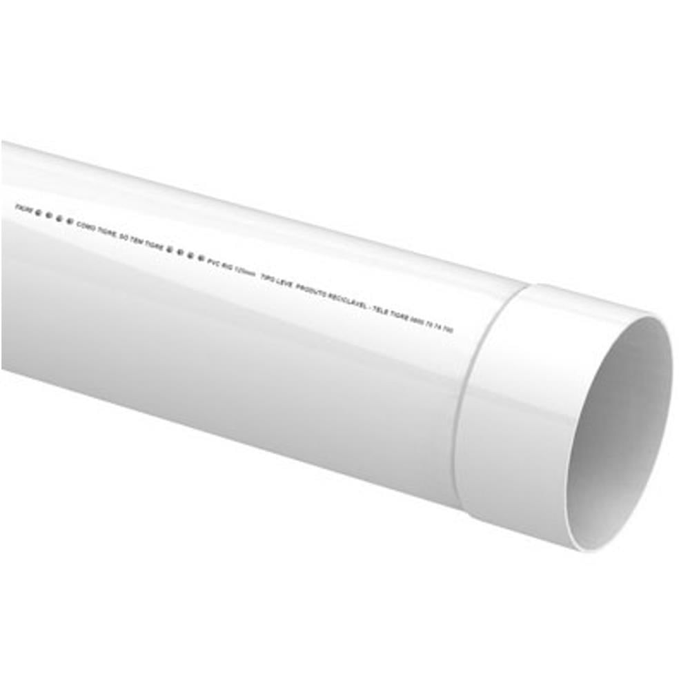 Imagem do produto Tubo de Esgoto Primário de PVC Branco 10"" 250mm 6 Metros - 11207693 - TIGRE