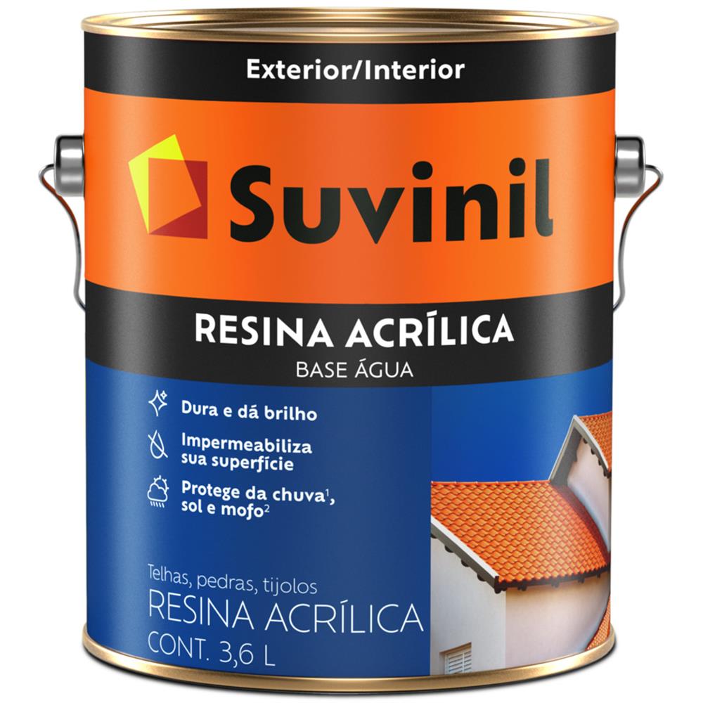 Imagem do produto Resina Acrílica a Base D' Água 3,6 Litros Cinza - 50219010 - SUVINIL