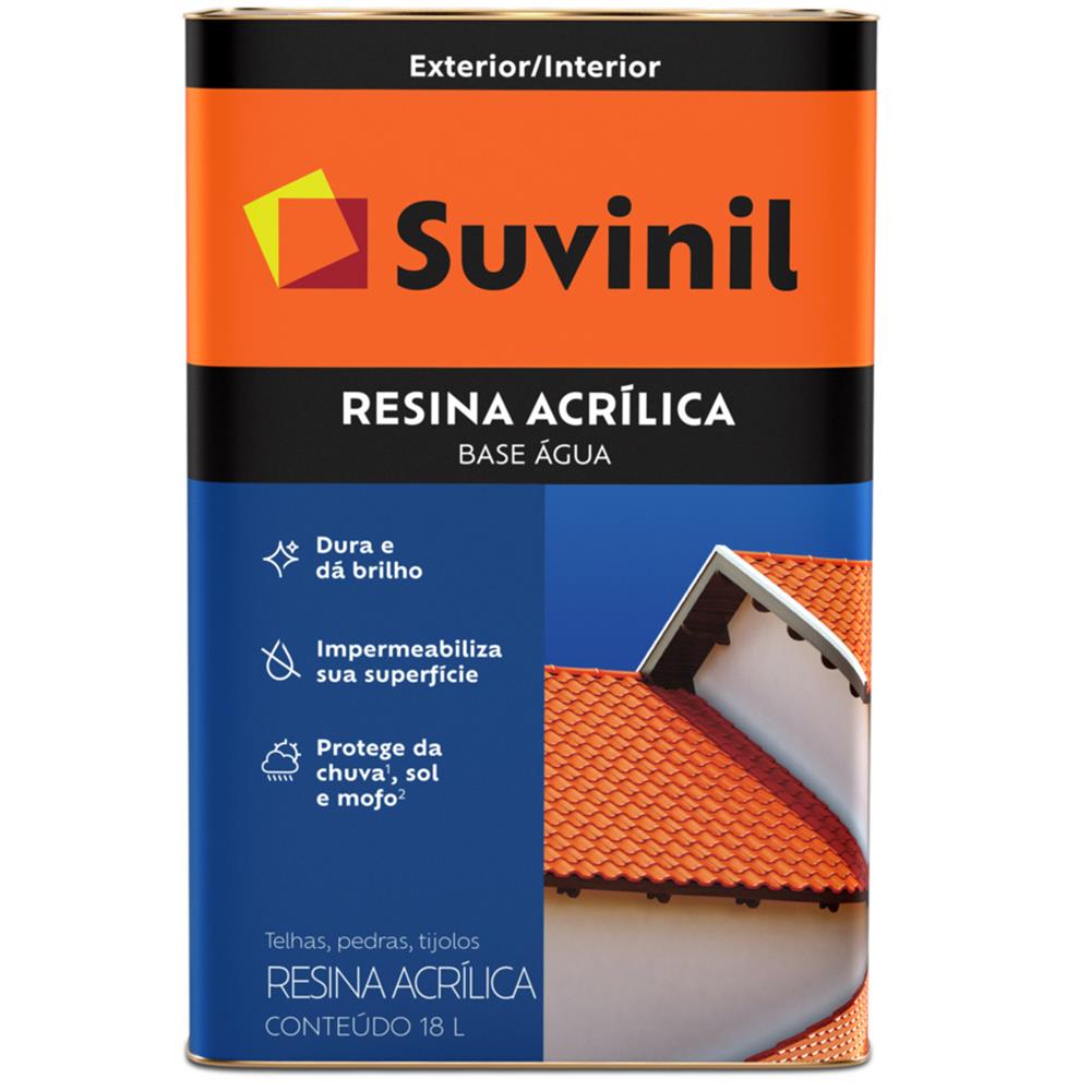 Imagem do produto Resina Acrílica a Base D' Água 18 Litros Incolor - 50219367 - SUVINIL
