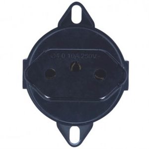 Tomada para Tampa de Piso 2P+T 10 Ampères 250 Volts Preta - 57111086 - TRAMONTINA