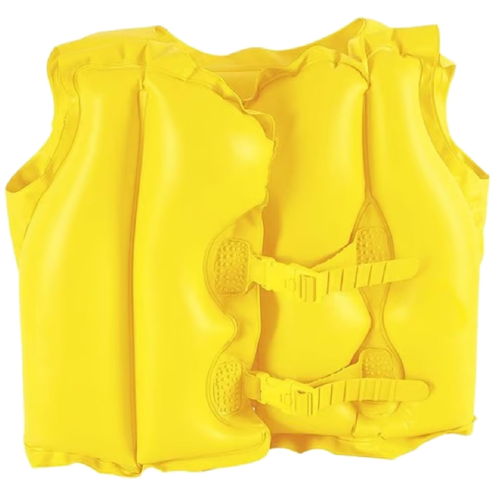 Imagem do produto Colete Infantil Inflável Salva-Vidas Amarelo 33x25cm Suporta até 30 Kilos - 1822 - MOR