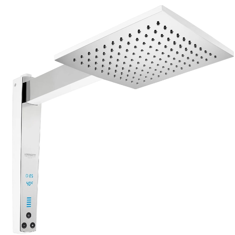 Imagem do produto Chuveiro Digital Acqua Century 220 Volts 7500 Watts Branco e Cromado - 7510631 - LORENZETTI