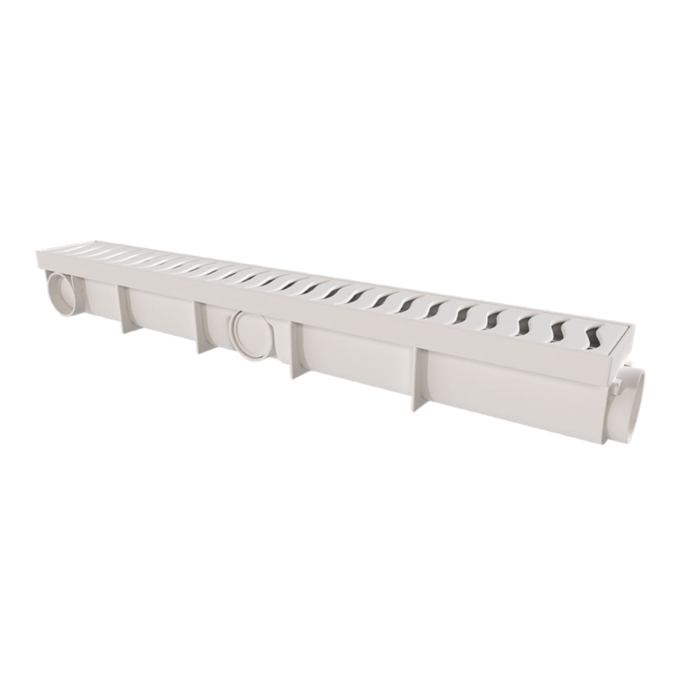 Imagem do produto Ralo Modular 6x50cm com Grelha ABS Branco - 1906 - ESTRELA