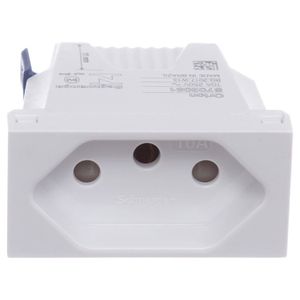 Módulo de Tomada 2 Pinos + Terra 10 Amperes 250 Volts Borne Automático Branco - S70205104 - SCHNEIDER