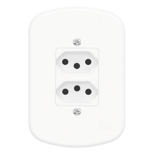 Conjunto 2 Tomadas 2P+T 20A 250 Volts Distanciadas Blanc - 1354 - FAME