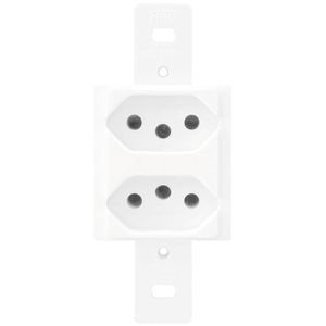 Modulo 2 Tomadas 2P+T 20A 250 Volts Blanc - 1338 - FAME