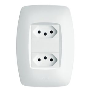 Conjunto 2 Tomadas 2P+T 20A 250 Volts Distanciadas Elegance - 2364 - FAME