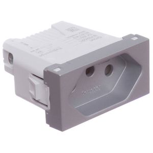 Módulo Tomada 2 Pinos + Terra 10 Amperes 250 Volts Alumínio Orion - S70202174 - SCHNEIDER