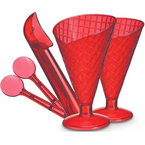 Conjunto para Sorvete Cristal Delta com Cores Sortidadas 5 Peças - CS730 - MONTE LIBANO