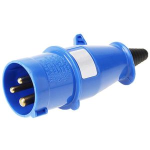 Plugue 2P+T 16A 220/250V 6H Azul - S-3076 - STECK