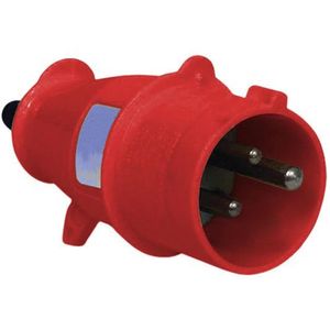 Plugue 2P+T 16A 380/440V 9H Vermelho - S-3079 - STECK