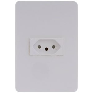 Conjunto Tomada 2 Pinos + Terra 10 Amperes 250 Volts Branco - S71302104 - SCHNEIDER