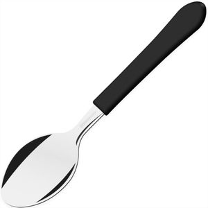 Colher para Chá em Aço Inox e Cabo Preto da Linha Leme - 23187400 - TRAMONTINA