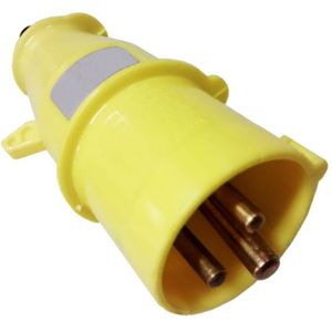 Plugue 2P+T 32A 110/130V 4H Amarelo - S-3274 - STECK