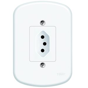 Conjunto Tomada 2P+T 10A 250 Volts Blanc - 1349 - FAME