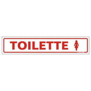 Placa de Poliestireno Auto-Adesiva 5x25cm Toilette Feminino - 200 AH - SINALIZE