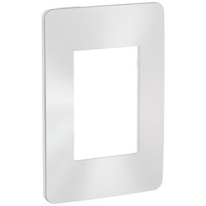 Placa 4x2 3 Postos Chrome Satin Branca - S732103419 - SCHNEIDER
