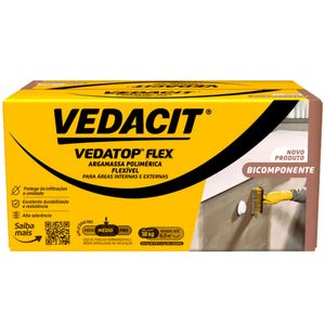 Argamassa Polimerica Flexivel Termoplastica Bicomponente Flex 5000 Bicomp 18Kg - 132873 - VEDACIT