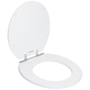 Tampa Assento Sanitário Em MDF Laqueado Oval Branco Atlas - AT3063/2 - PRIMAFER