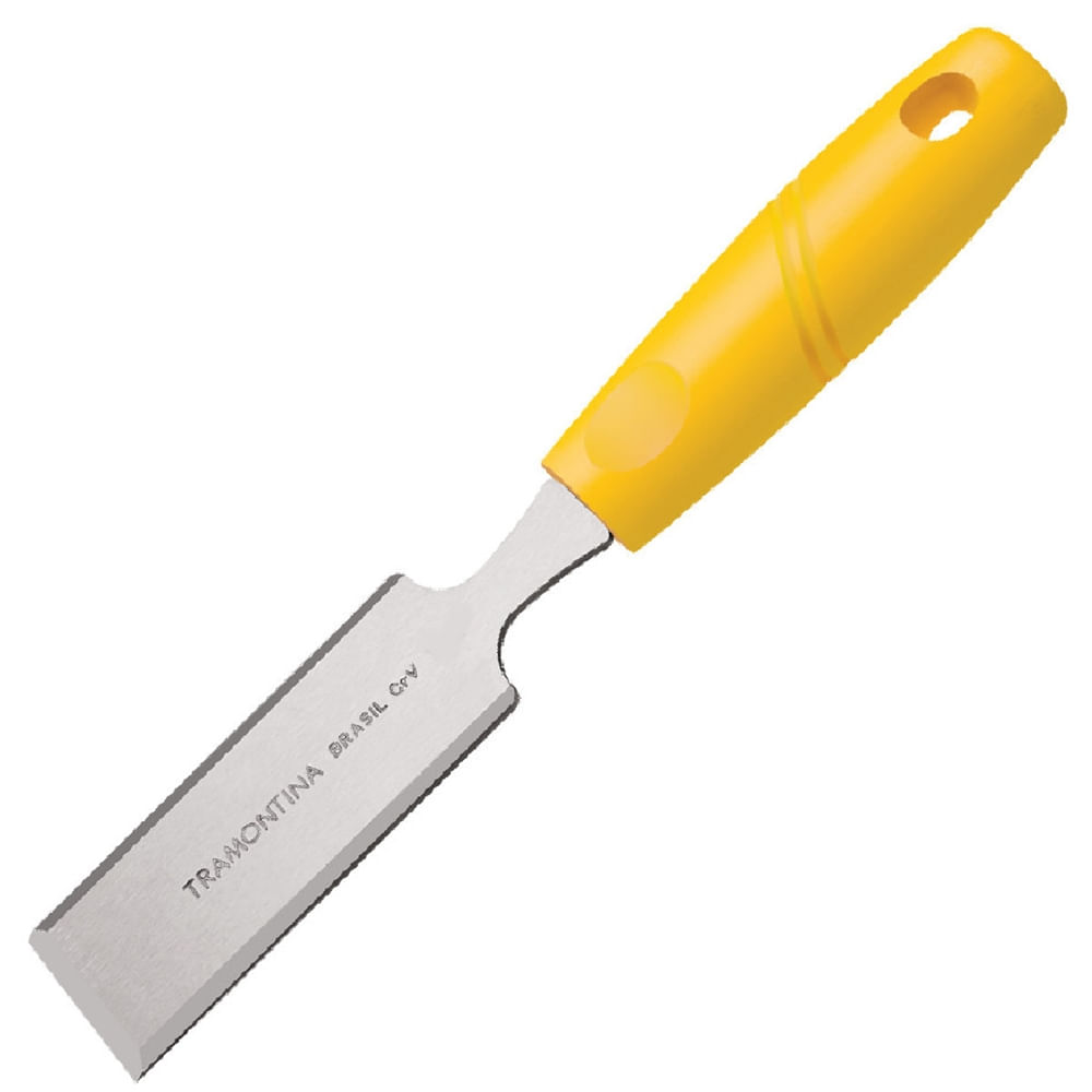 Imagem do produto Formão Chanfrado em Aço Cromo Vanádio com Cabo Injetado 1/4"" - 43335001 - TRAMONTINA