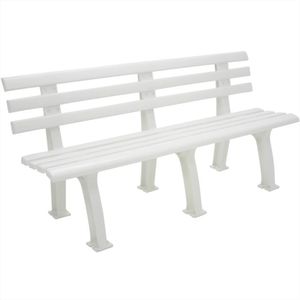 Banco para Jardim Tramandaí em Polipropileno Branco - 92400010 - TRAMONTINA