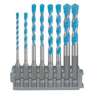 Jogo de Brocas Multiconstruction Hex-9 8 Peças - 3x4x5x5x6x6x8x8mm - 2608901455000 - BOSCH