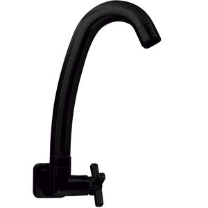 Torneira Para Cozinha Com 1/4 Volta Preta Em Parede - 774334 - STOC