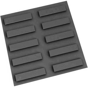 Piso Rampa Preto 20x20cm Amarrado com 20 Peças 0,80m² - ARTESANAL
