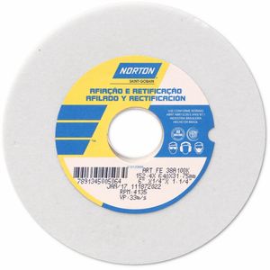 Rebolo Reto Branco FE 38A 100 KVS 152,4x6,4x31,75mm - 66253455383 - NORTON