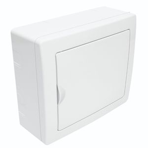 Quadro de Distribuição de Sobrepor para 6 Disjuntores NEMA ou 8 DIN Porta Branca Reversível - 3213 - FAME