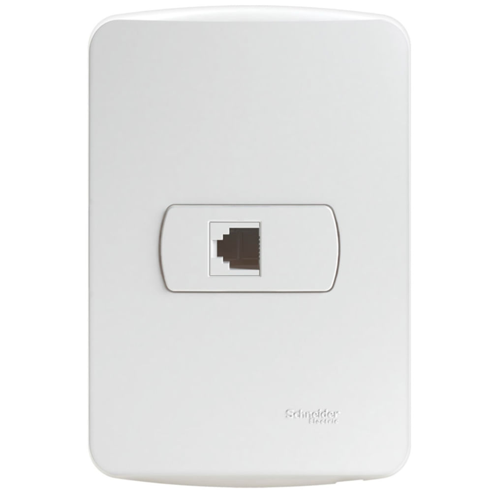 Imagem do produto Conjunto Tomada RJ11 2 Fios Branco Miluz - S3B64900 - SCHNEIDER