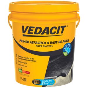 Primer Asfáltico à Base de Água para Mantas 18 Litros - 112423 - VEDACIT