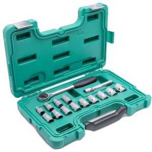 Jogo de Soquetes Sextavado 1/2"" 15 Peças - ST09525SJ - SATA