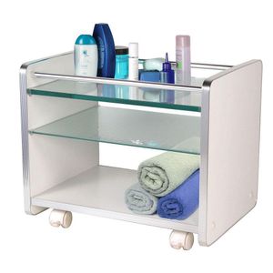 Carrinho Auxiliar Branco 48.5x35x41 - 0002003 - CRIS METAL