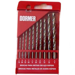 Jogo de Brocas Brilhantes 10 Peças - A29010PBR - DORMER